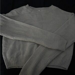 Ardene Light Gray Crew Neck Sweater